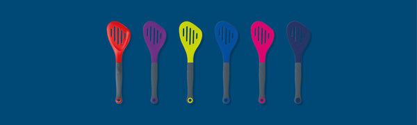 Colourworks Brights Red Long Handled Silicone-Headed Slotted Food Turner image 8