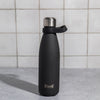 S'well 2pc Travel Bottle Set with Stainless Steel Water Bottle, 500ml, Onyx and Black Bottle Handle image 2