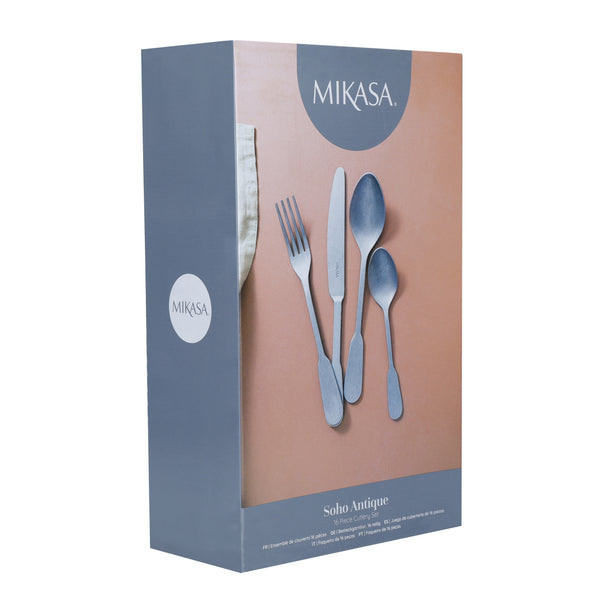 Mikasa Soho Antique Stainless Steel Cutlery Set, 16 Piece image 4