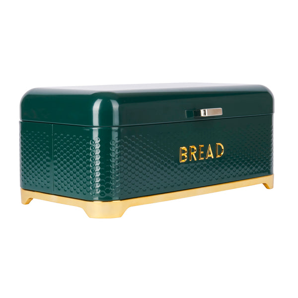 KitchenCraft Lovello Textured Large Bread Bin - Hunter Green image 3