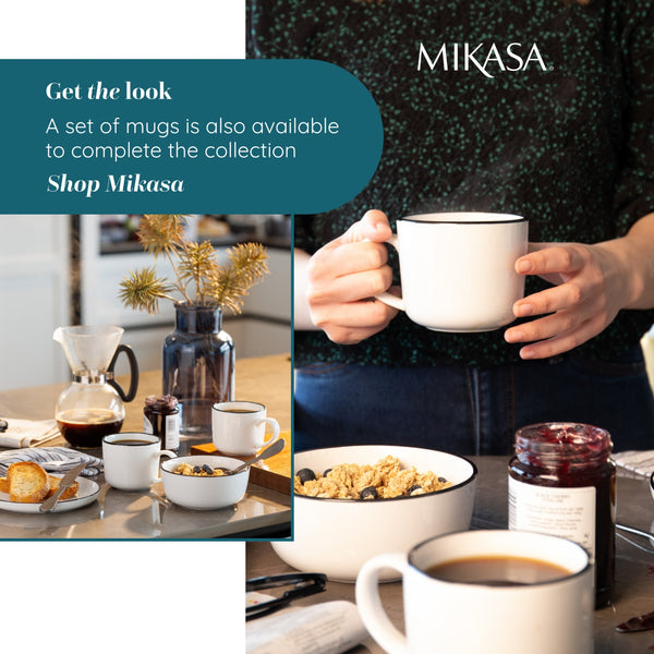 Mikasa Limestone 12pc Porcelain Dinner Set, White image 12