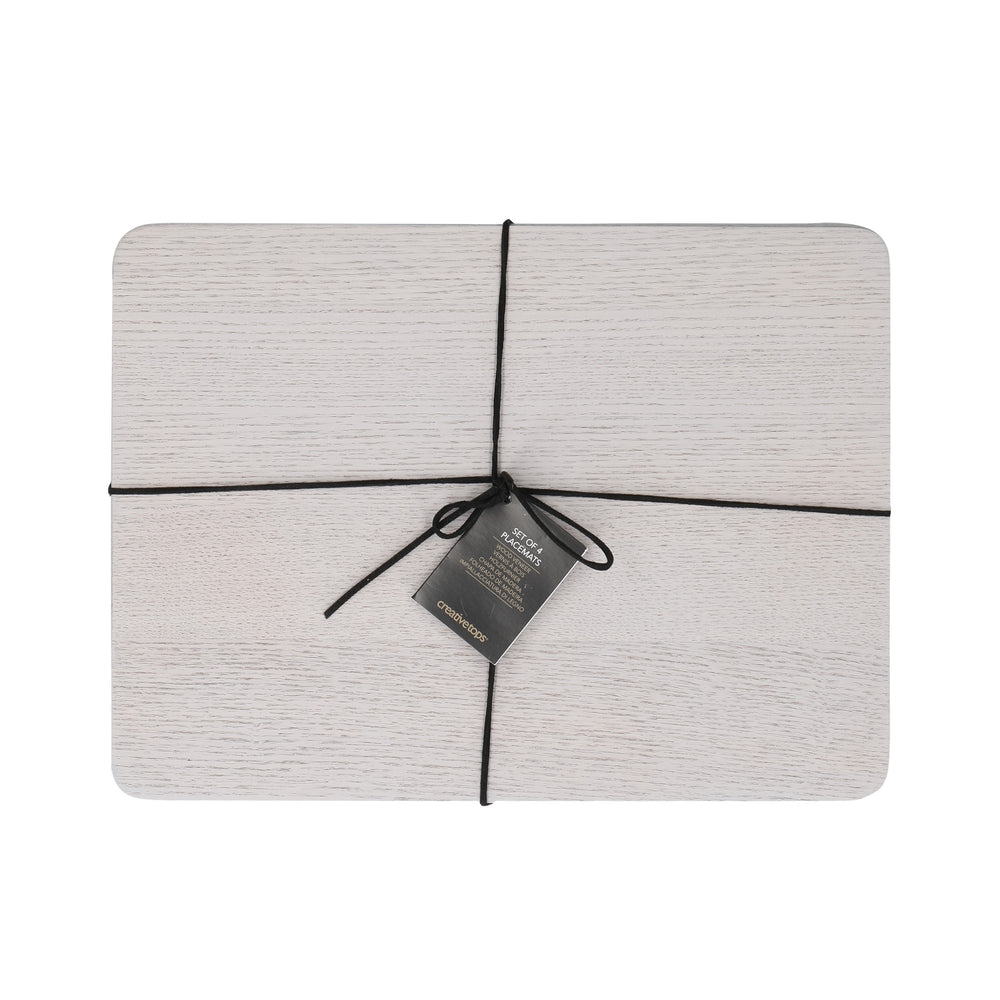 Creative Tops Naturals Wood Veneer Pack Of 4 Placemats Grey
