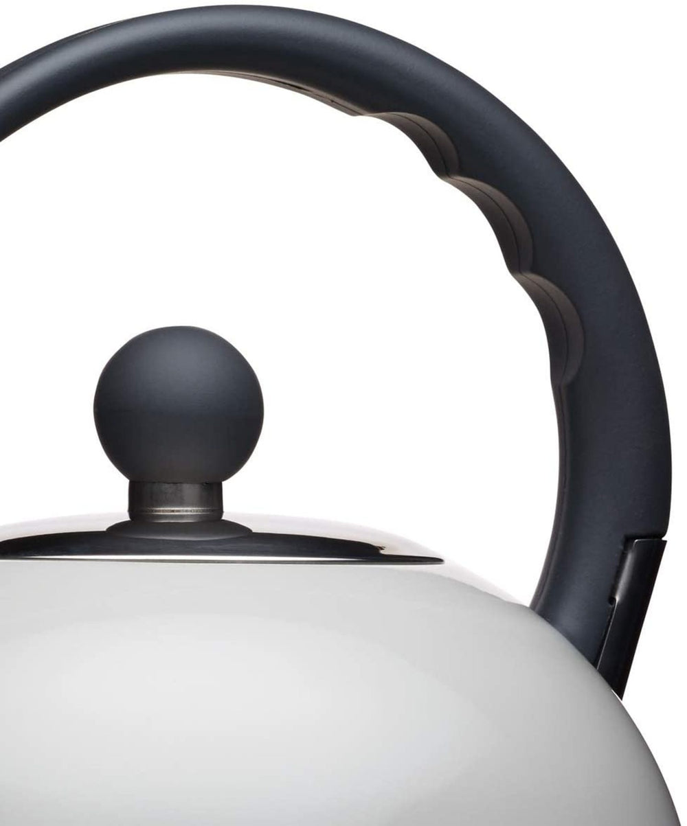 Living Nostalgia French Grey Traditional 1.4 Litre Whistling Kettle