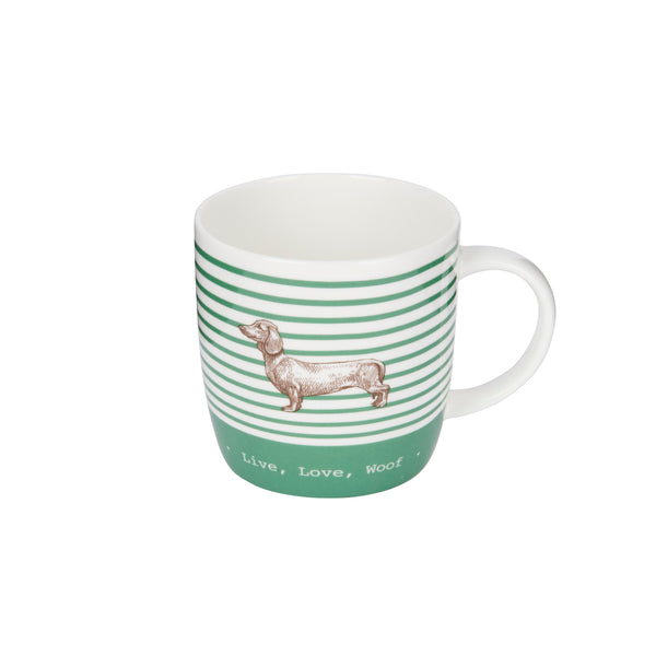 KitchenCraft China 425ml Stripe Dog Barrel Shaped Mug image 2