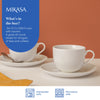 Mikasa Chalk Porcelain Teacup and Saucer Set, Set of 2, 220ml, White image 12
