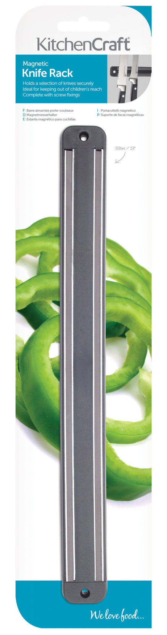 KitchenCraft 33cm Magnetic Knife Rack image 3