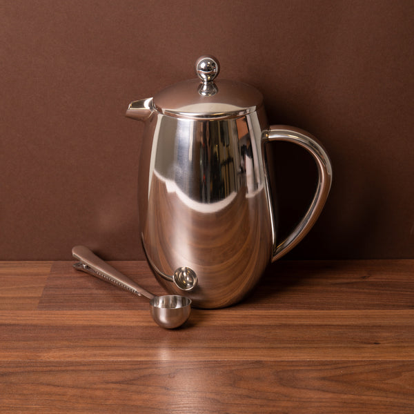 2pc Cafetière Set with Stainless Steel 8-Cup French Press and Coffee Measuring Spoon with Clip image 2