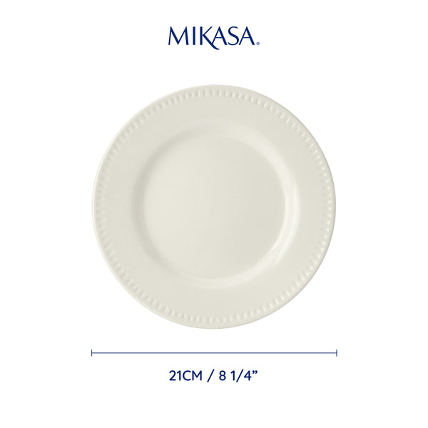 Mikasa Cranborne Stoneware Side Plates, Set of 4, 21cm, Cream image 8
