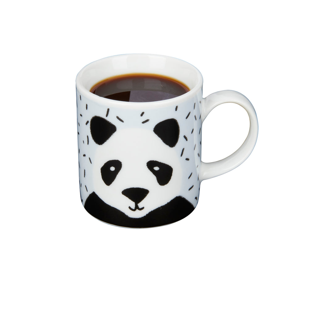 Set of 6 KitchenCraft 80ml Porcelain Panda Espresso Cups