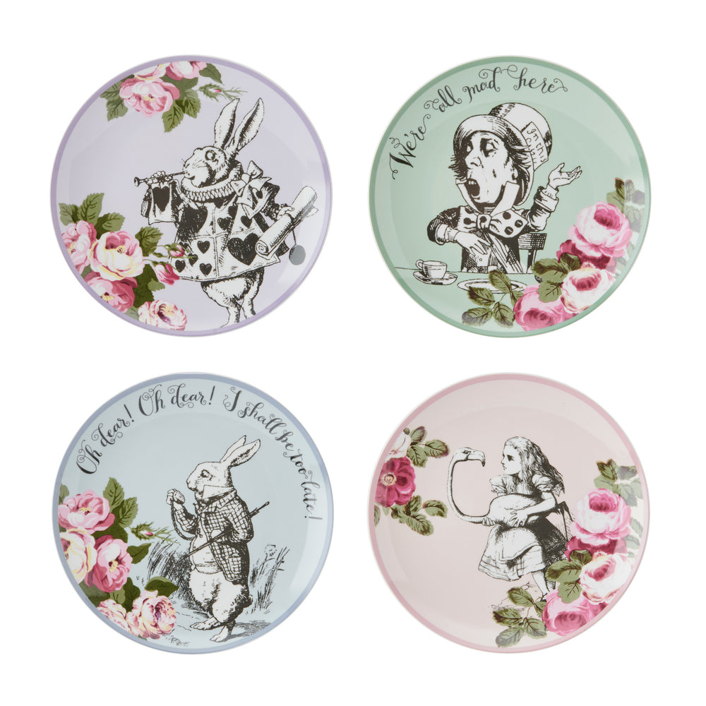 Mikasa and the V&A Alice In Wonderland Bone China Side Plates, Set of 4, 21cm image 1