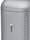 Lovello Retro Tea Canister with Geometric Textured Finish - Shadow Grey image 3