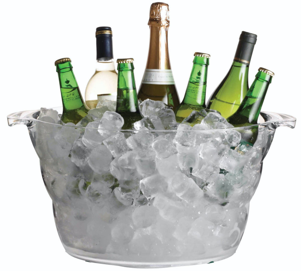 3pc Bar Accessories Set including Large Drinks Cooler, Chrome Wing Corkscrew and 2x Bottle Stoppers