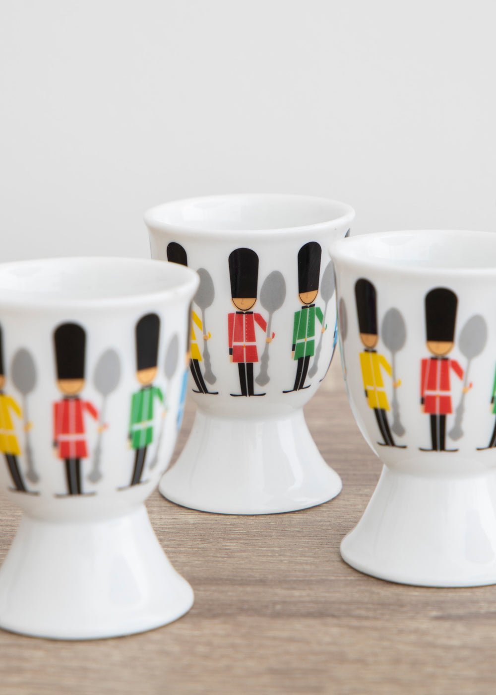 KitchenCraft Soldier Egg Cup Set - Porcelain, 4 Pieces