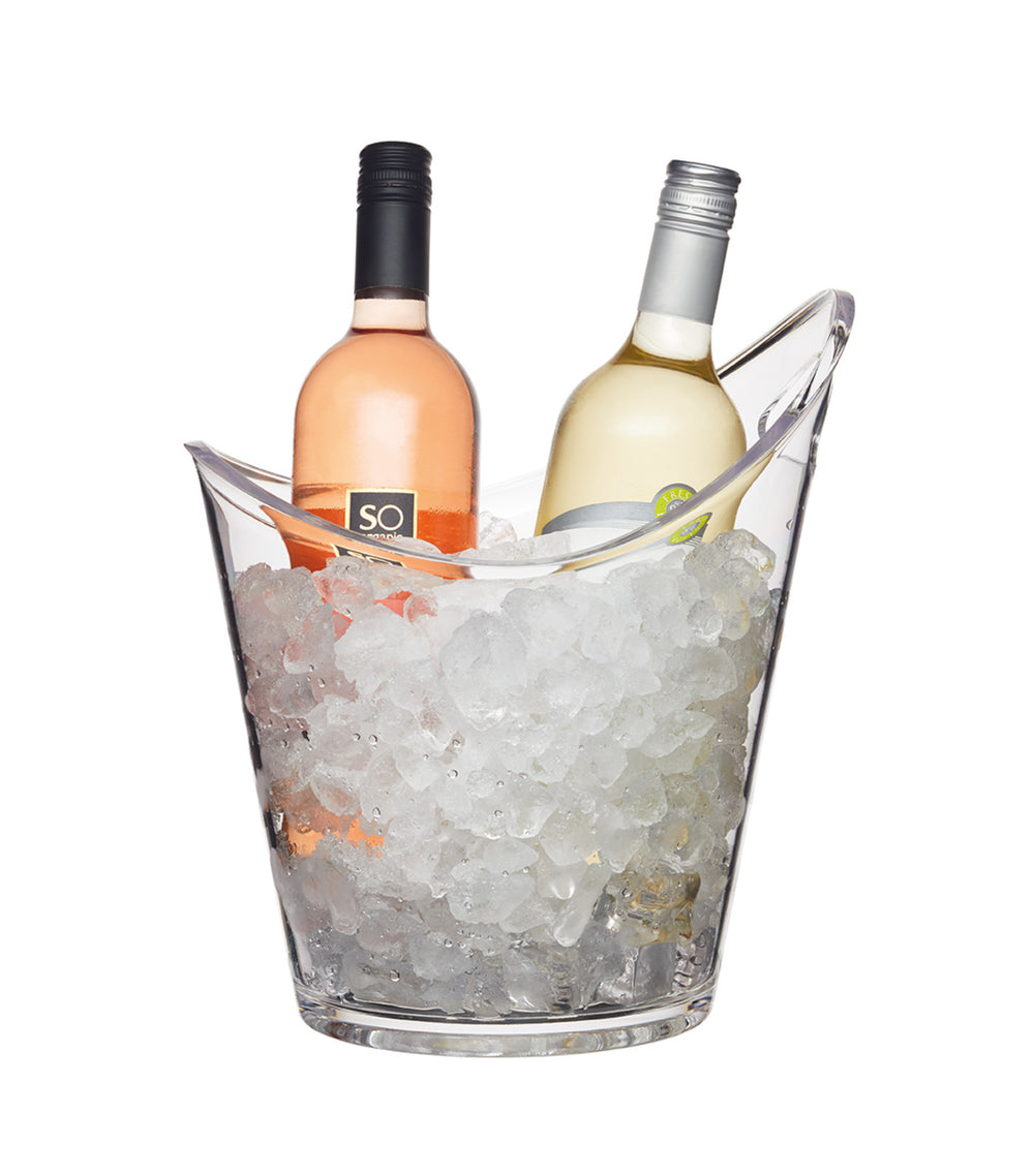 BarCraft Clear Acrylic Drinks Pail / Wine Cooler