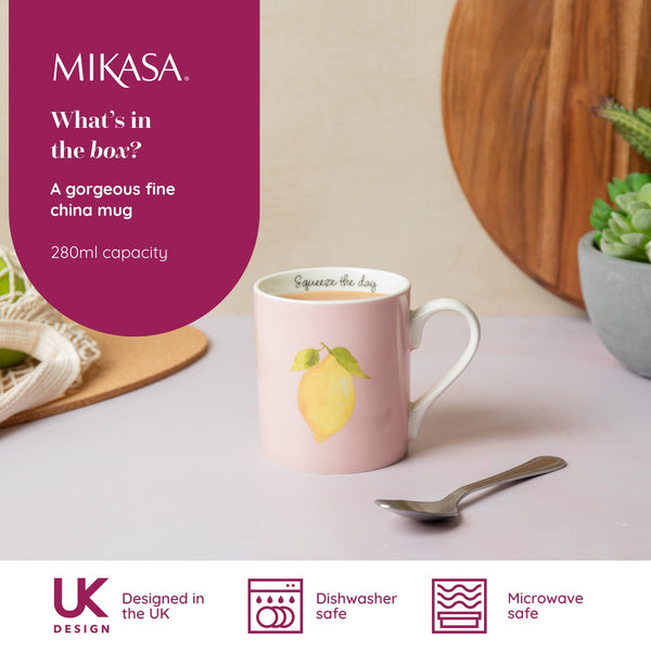Mikasa Lemon Straight-Sided Porcelain Mug, 280ml image 8