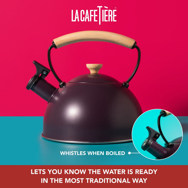 La Cafetière Whistling Kettle Purple, 1.6L image 9