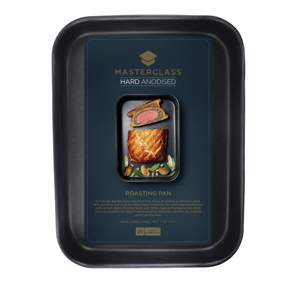 MasterClass Non-Stick Hard Anodised Roasting Pan, 42cm image 4