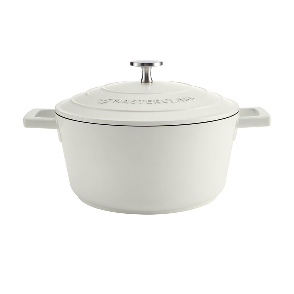 MasterClass Cream Cast Aluminium Casserole Dish, 2.5L