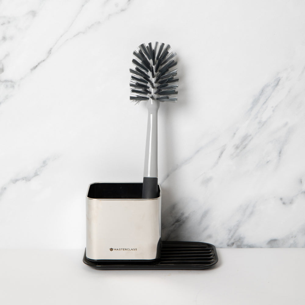 2pc Kitchen Washing-up Set with Smart Sink Caddy and Bottle Cleaner Brush