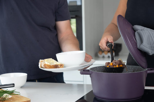 MasterClass Purple Cast Aluminium Casserole Dish, 24cm, 4L image 6