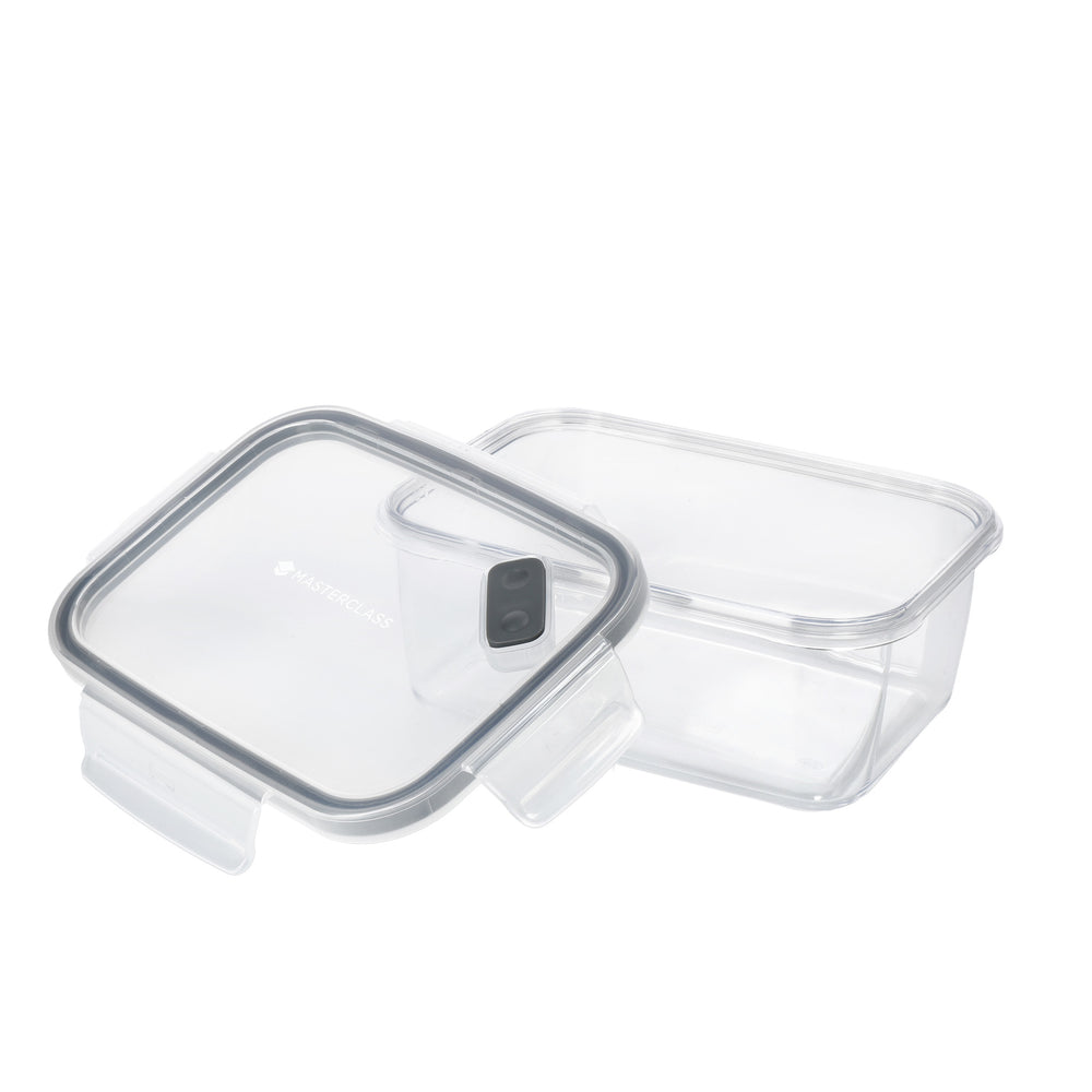 MasterClass Eco-Snap 1.5L Recycled Plastic Food Storage Container - Rectangular