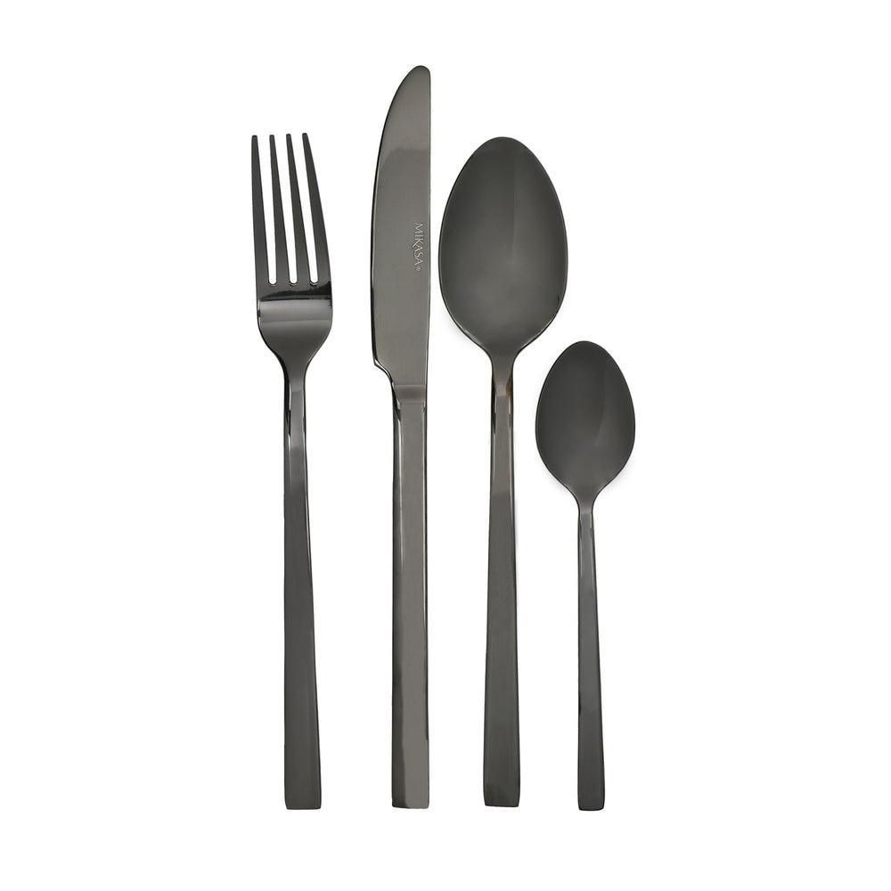 Mikasa Ciara Diseno 16 Piece Cutlery Set PVD Black