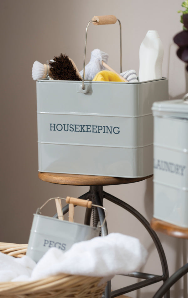 Living Nostalgia French Grey Housekeeping Tin image 2