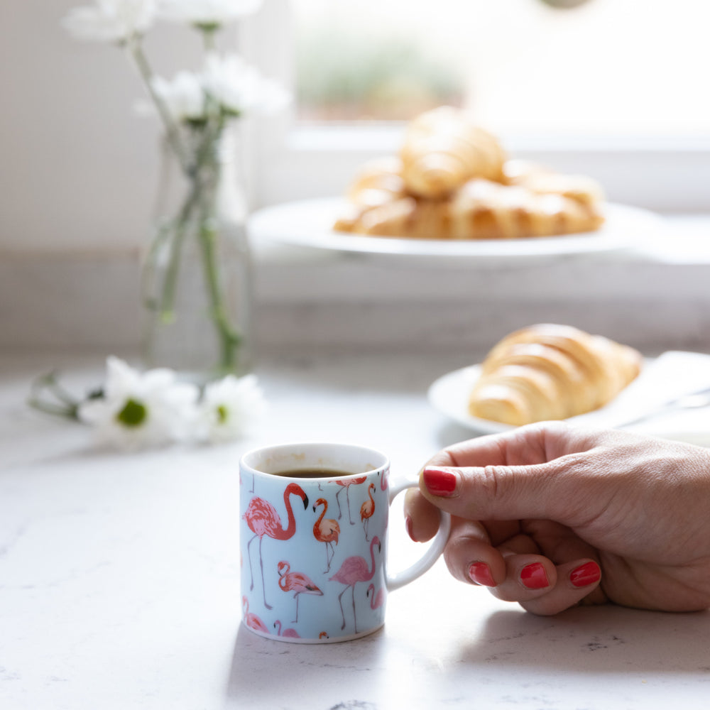 KitchenCraft 80ml Porcelain Flamingo Espresso Cup