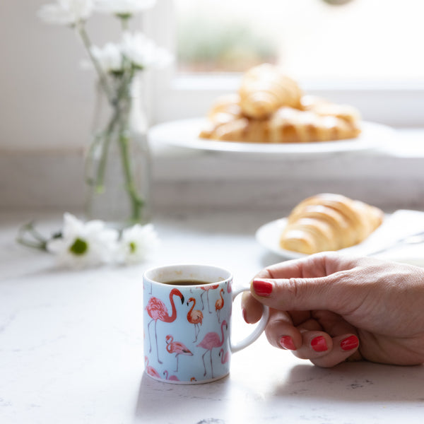 KitchenCraft 80ml Porcelain Flamingo Espresso Cup image 6