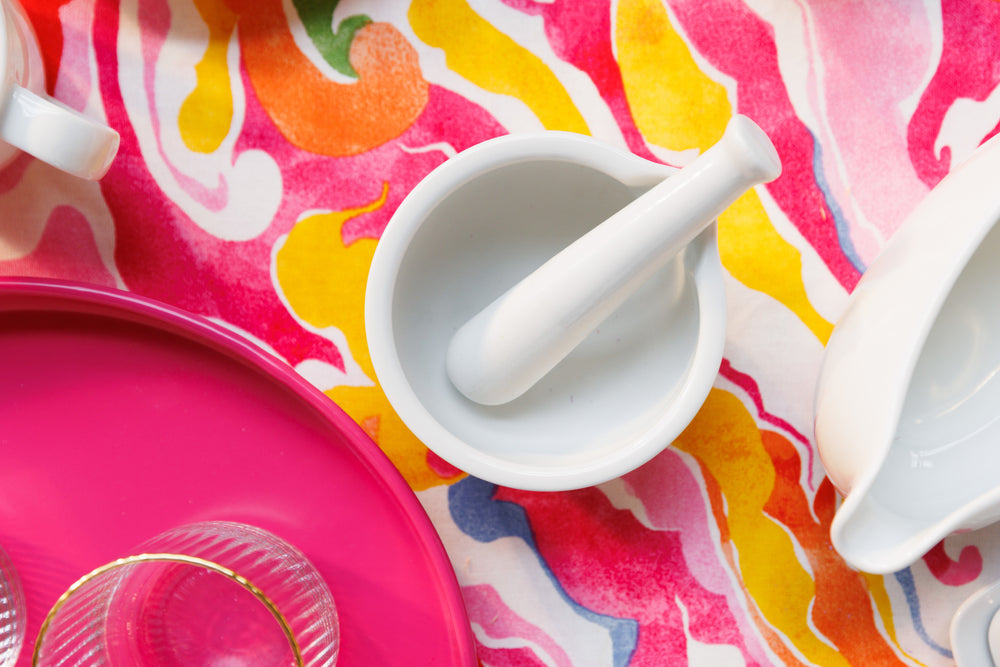 Mikasa Chalk Porcelain Pestle and Mortar, White