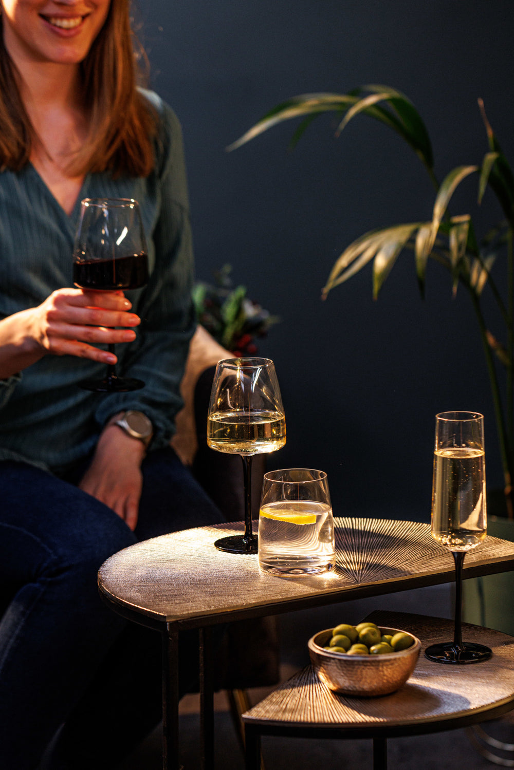 Mikasa Palermo Crystal White Wine Glasses, Set of 4, 400ml