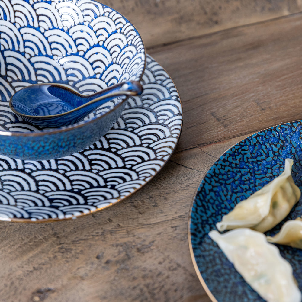 Mikasa Satori 22cm Porcelain Seigaiha Wave Side Plate