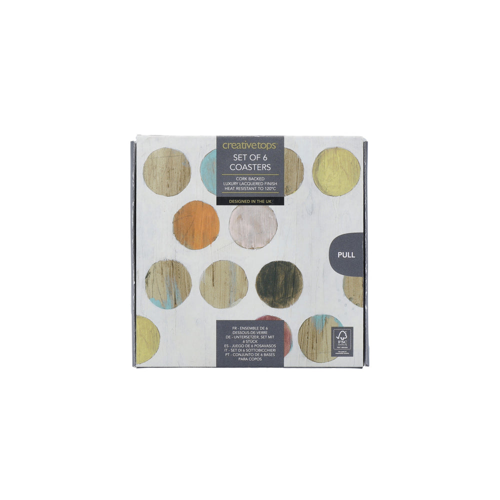 Creative Tops Retro Spot Pack Of 6 Premium Coasters