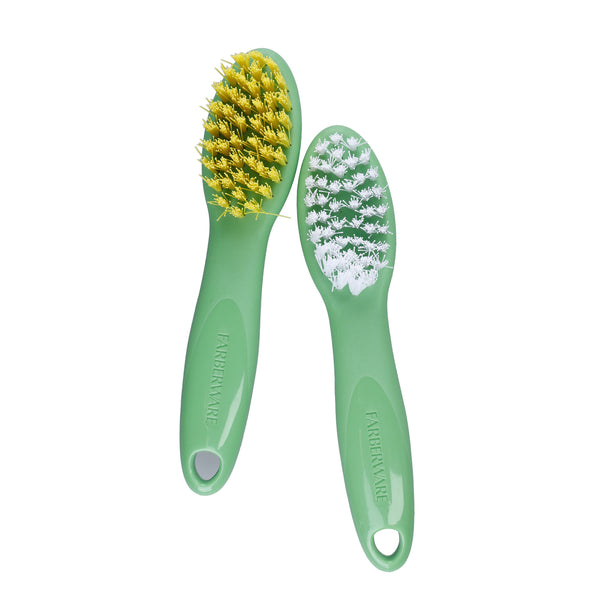 Farberware Fresh Vegetable Brush / Mushroom Cleaning Brush Set, 13.5 cm - Green (2 Pieces) image 2