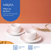 Mikasa Chalk Set of 2 Porcelain Espresso Cups and Saucers, 90ml, White image 13