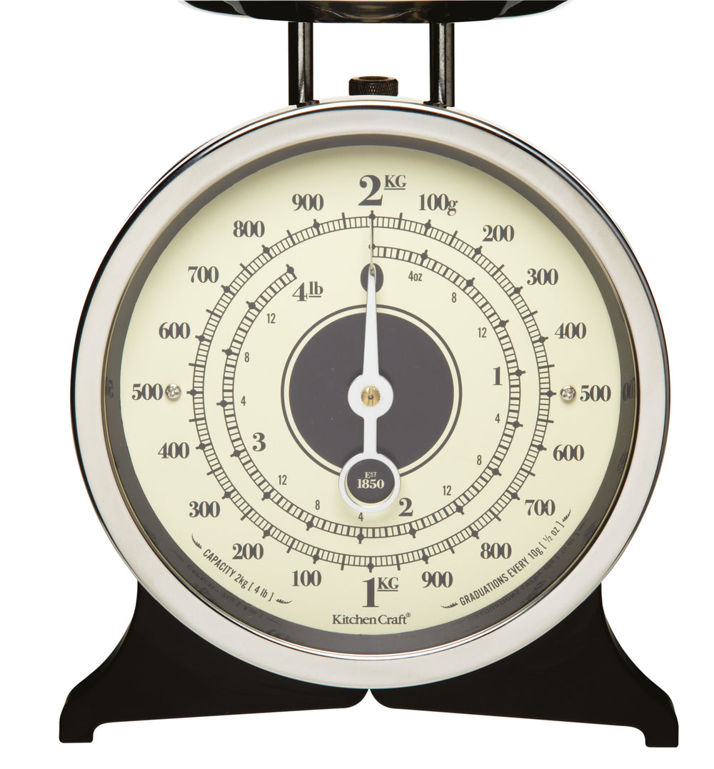 Classic Collection Mechanical Kitchen Scale, Black