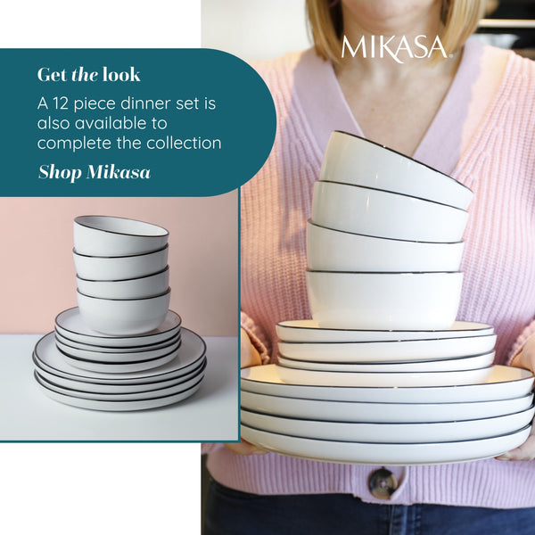 Mikasa Limestone Porcelain Mugs, Set of 4, 360ml, White image 13