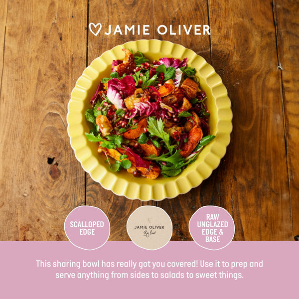 Jamie Oliver Big Love Super Server, Stoneware, Yellow, 34 x 5cm image 8