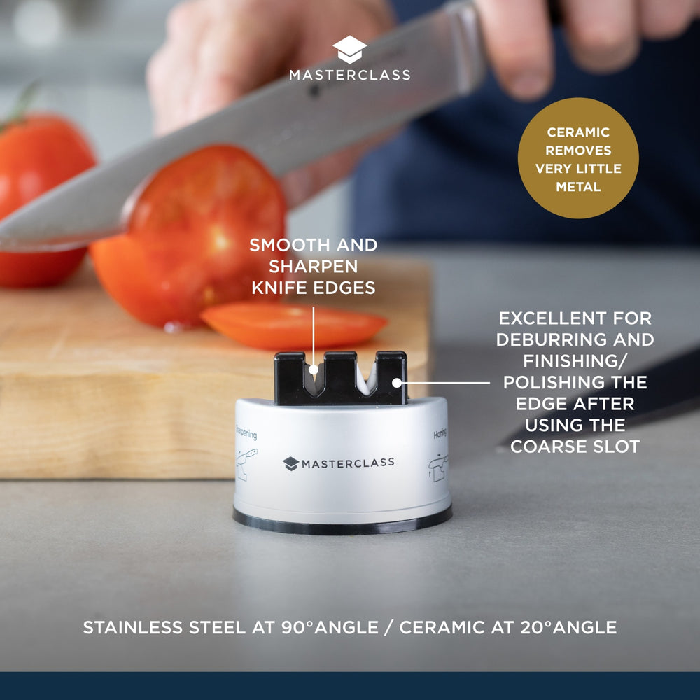 MasterClass Smart Sharp Dual Knife Sharpener, Silver
