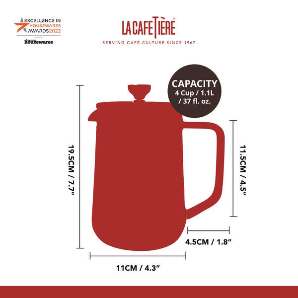 La Cafetière Loose Leaf 4-Cup Glass Teapot, 1L image 6