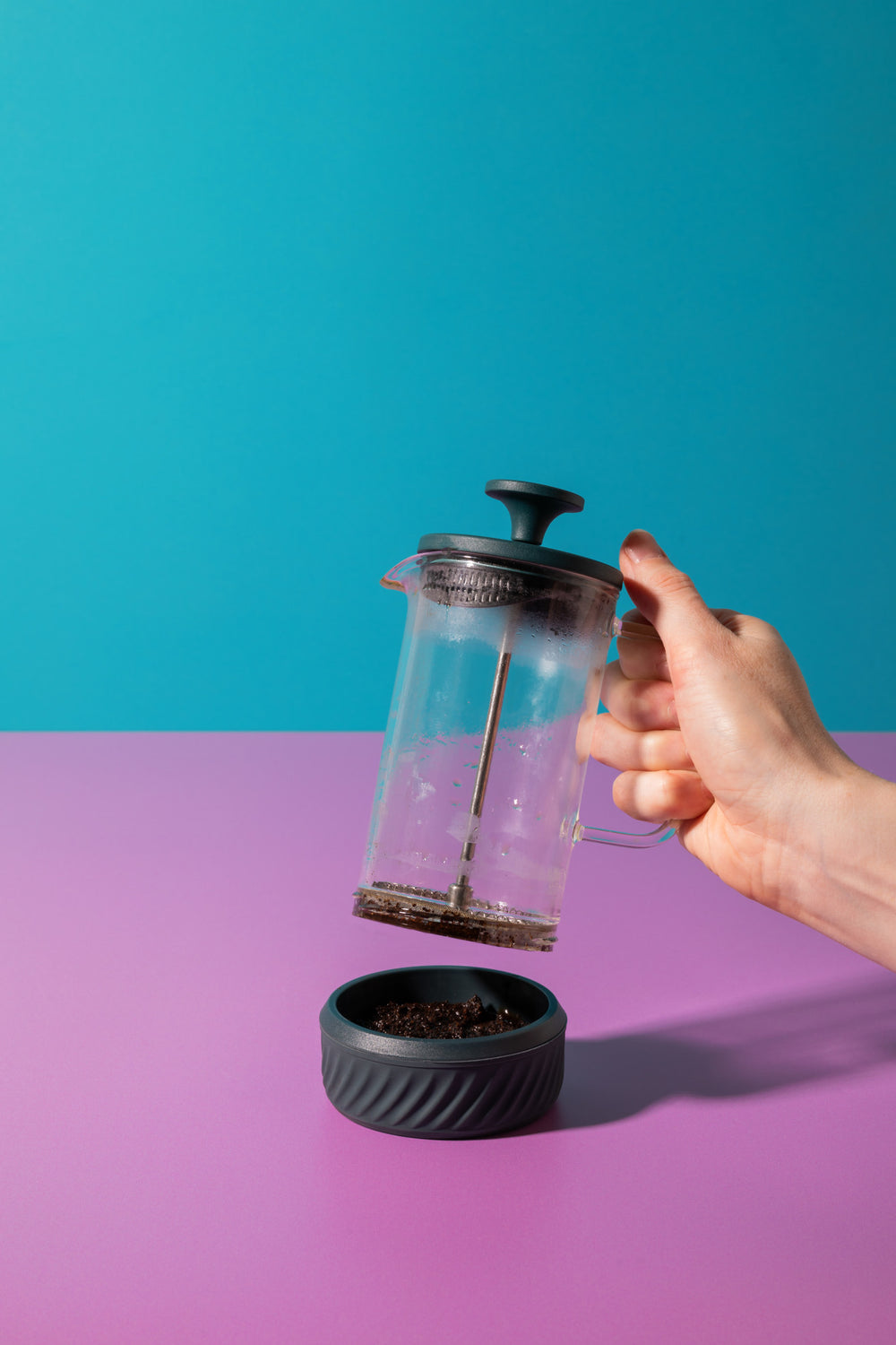 La Cafetière Zero 8 Cup Cafetiere Green, Coffee No Mess French Press