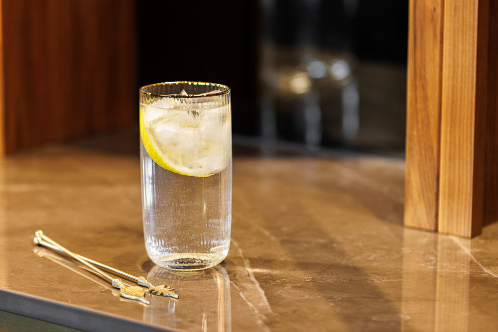 Mikasa Sorrento Ridged Crystal Highball Glasses, Set of 4, 510ml