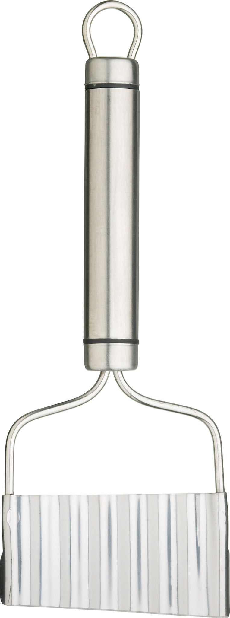 KitchenCraft Oval Handled Stainless Steel Crinkle Chip Cutter image 1