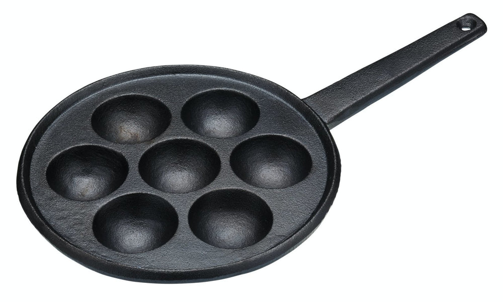 KitchenCraft Æbleskiver Cast Iron Danish Pancake Pan image 1