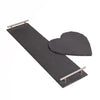 2pc Slate Serving Platter Set with Rectangular Platter with Handles and Heart Shaped Platter