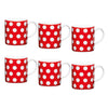 Set of 6 KitchenCraft 80ml Porcelain Red Polka Dot Espresso Cups