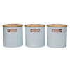 KitchenCraft Tea, Coffee and Sugar Canisters - 1 L, Light Blue, Set of 3 image 1
