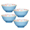 Set of 4 KitchenCraft Pale Blue Detailed Ceramic Bowls image 1