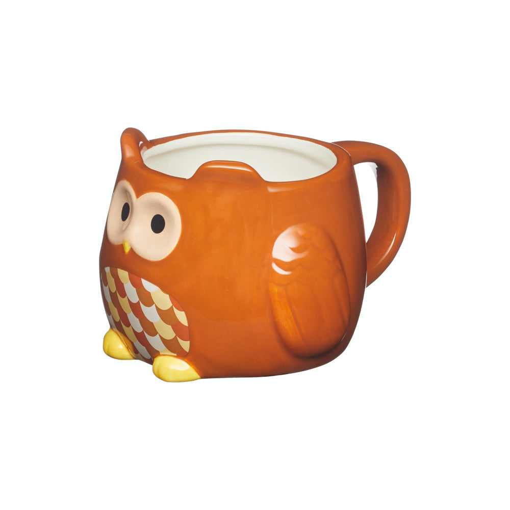 KitchenCraft Painted Ceramic Novelty Owl Mug image 1