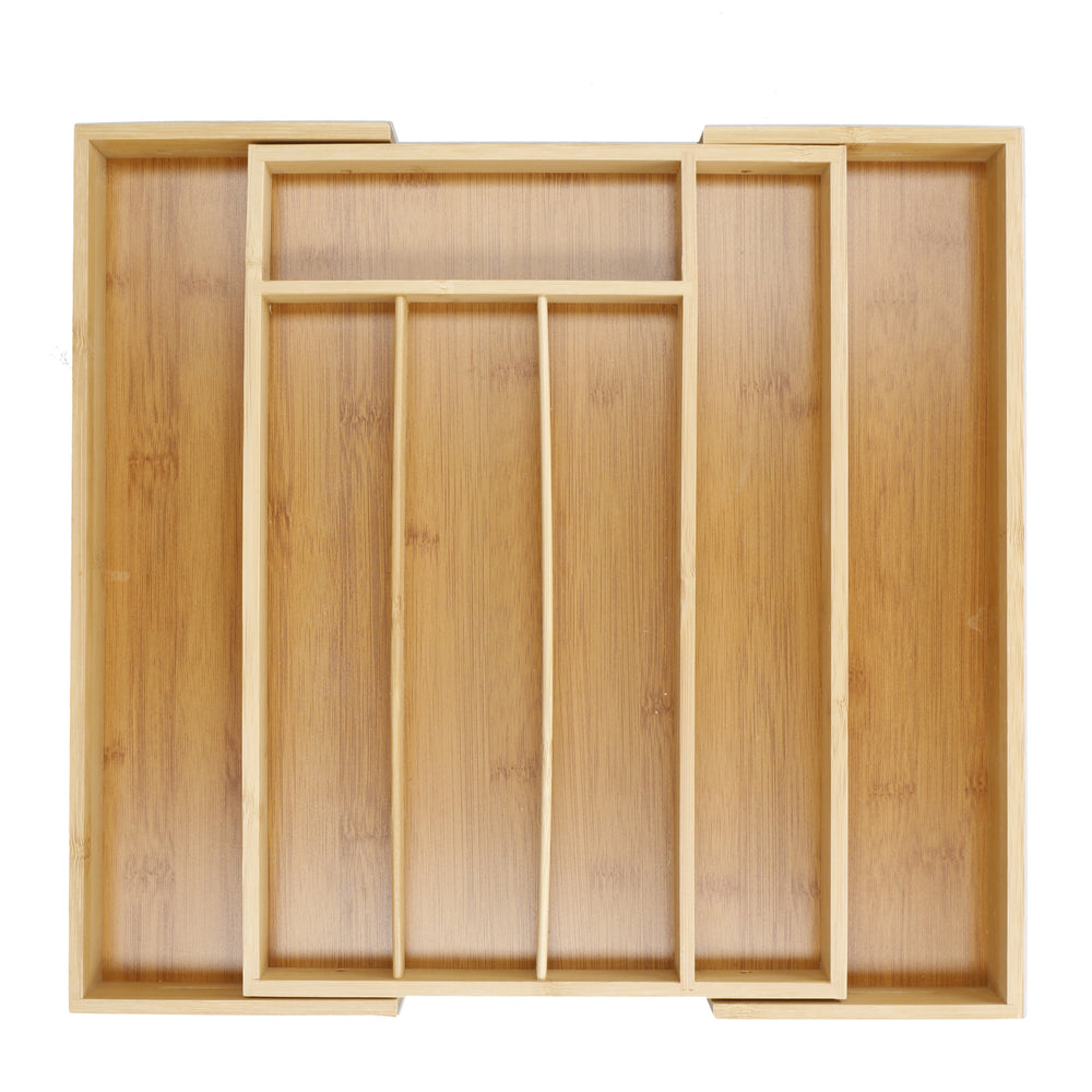 Copco Bamboo Expandable Cutlery Tray Organiser image 1